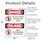 Signmission Do Not Enter High Voltage Bilingual Danger Sign, Aluminum, 10in W x 14in L, 2PK OS-2PACK-DS-A-1014-VS-1134 - alternate 8
